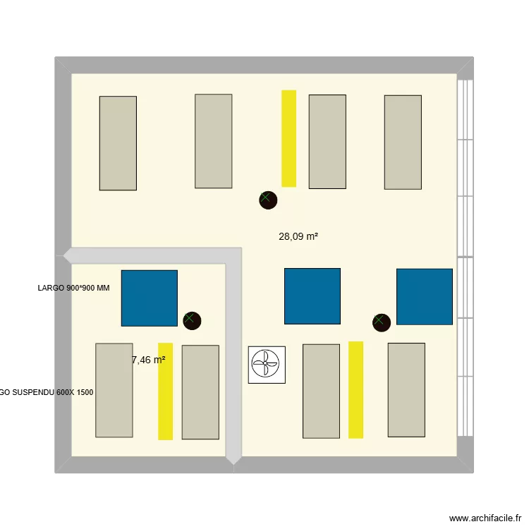 CESI - BATIMENT 2. Plan de 2  et 36 m²