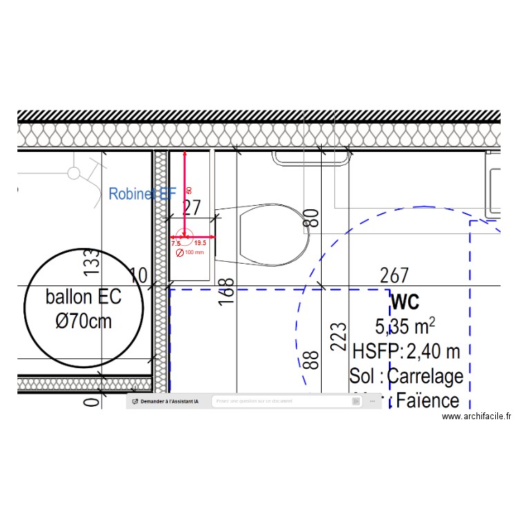 christ roi wc pmr. Plan de 0 pièce et 0 m2