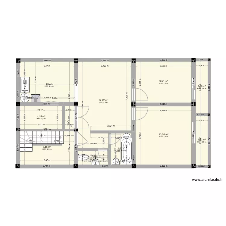 maison lagoul. Plan de 10  et 72 m²