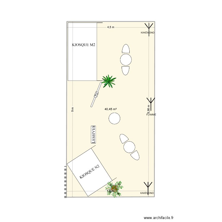 EQUIP AUTO PLAN. Plan de 1 pièce et 40 m2