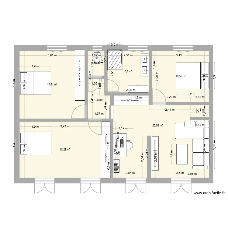 erika. Plan de 7 pièces et 81 m² erika. Plan de 7 pièces et 81 m²