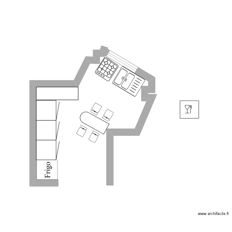 Cuisine 2025. Plan de 0 pièce et 0 m2