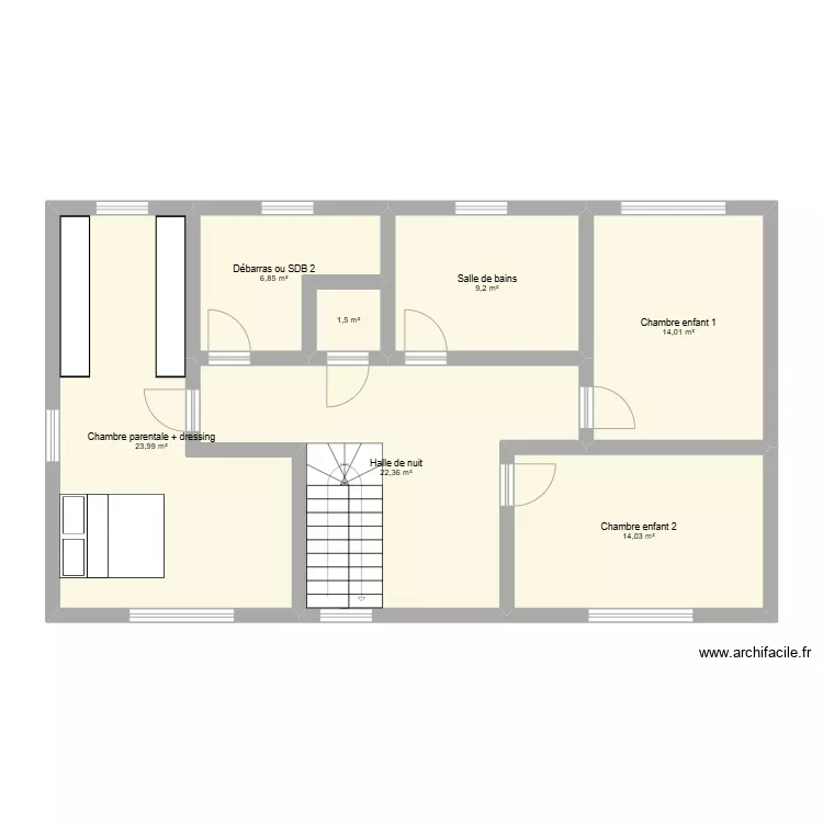 Maison new etage. Plan de 