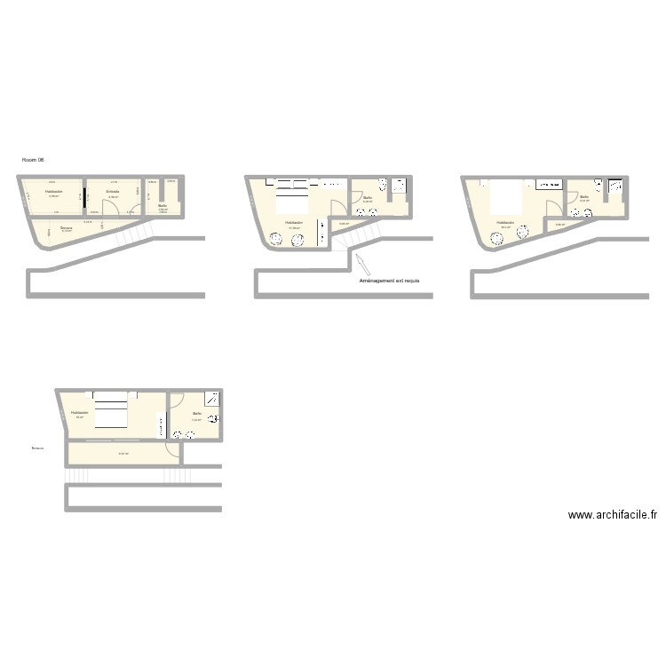 Casa Marimba_Room06. Plan de 10 pièces et 72 m2