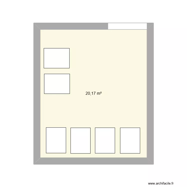 Polonais. Plan de 1  et 20 m²