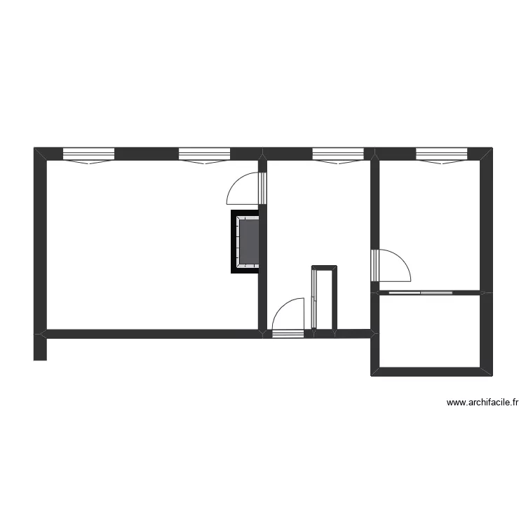 MAYEUR 1er &eacute;tage. Plan de 5  et 47 m²