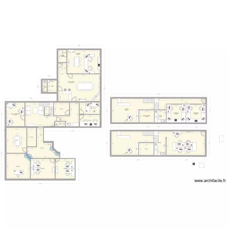 plan bureau new melor 3. Plan de 33  et 543 m²