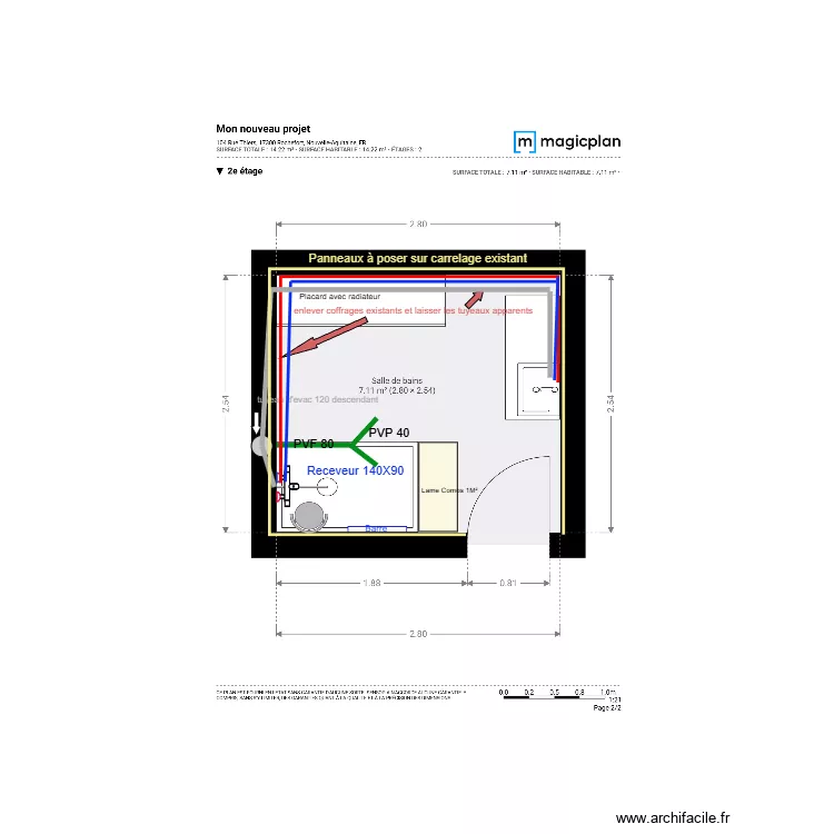 Plan Projet  Mme. M. Voleau. Plan de 
