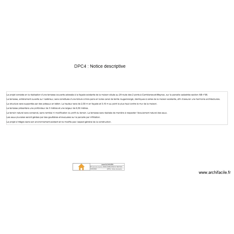 PCMI 4 Notice descriptive. Plan de 