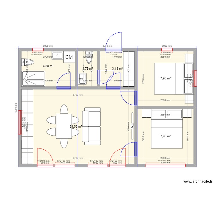 Алекс 54. Plan de 0 pièce et 0 m2