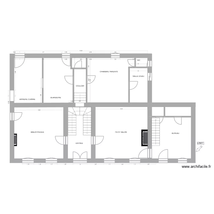 Batiment A + B Bruno Boucq. Plan de 
