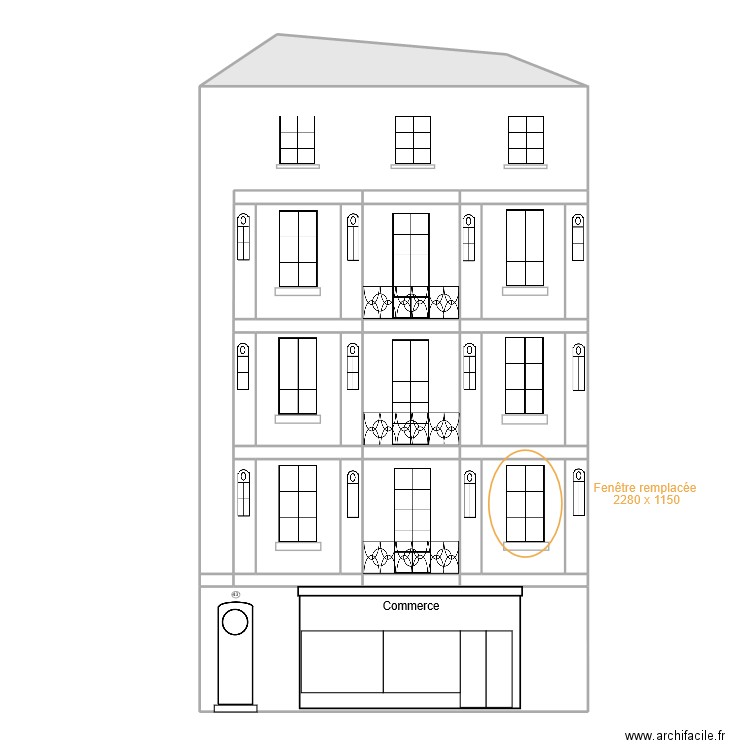 bordeaux face 1. Plan de 36 pièces et 170 m2