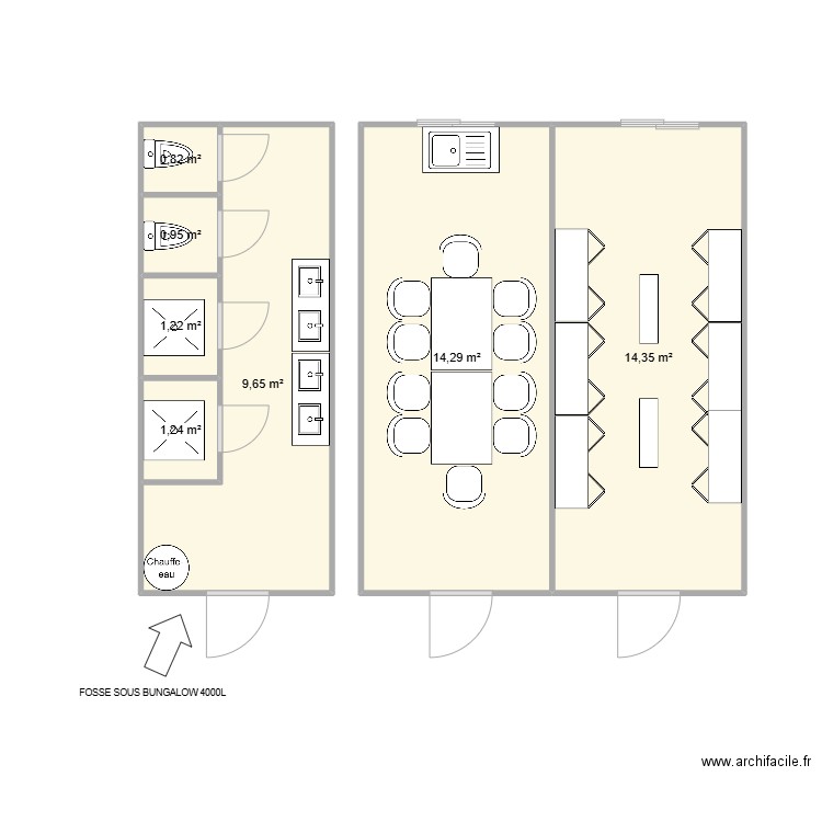 BABBI CHANTIER VENISSIEUX. Plan de 7 pièces et 43 m2