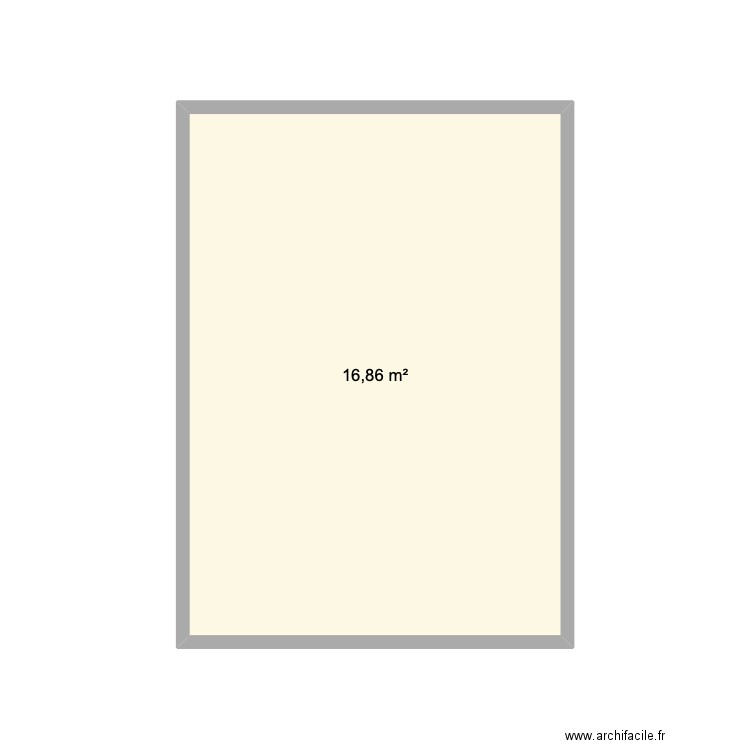 Chambre. Plan de 1 pièce et 17 m2