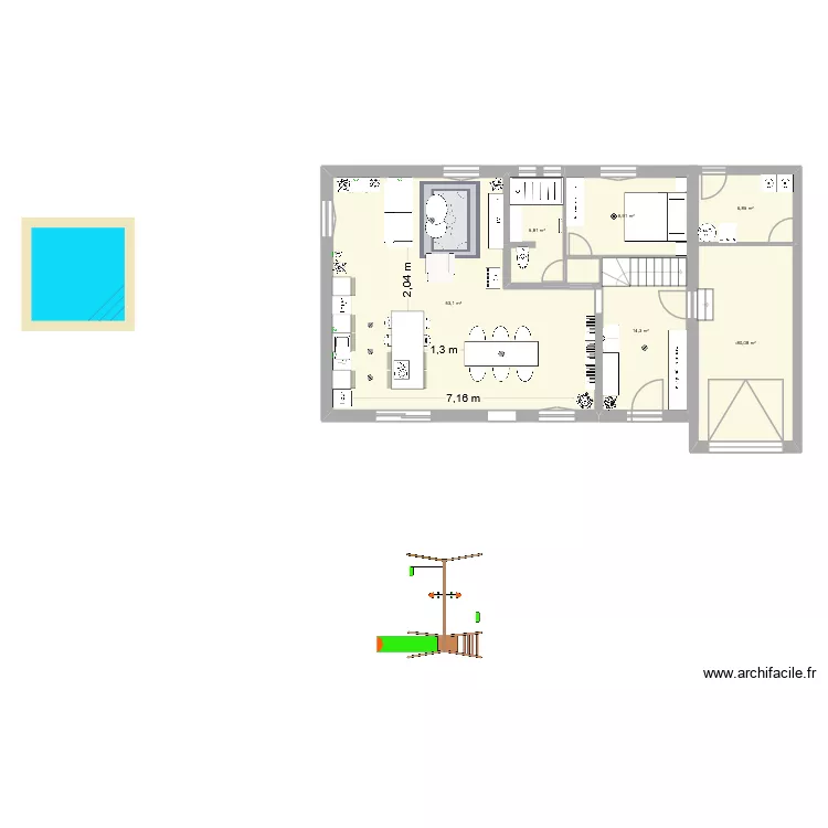 Maison plan 2 ter. Plan de 12 et 167 m² Maison plan 2 ter. Plan de 12 et 167 m²