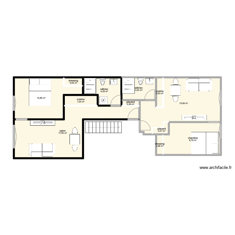 Pont 2 apparts. Plan de 0 pièce et 0 m2 Pont 2 apparts. Plan de 0 pièce et 0 m2