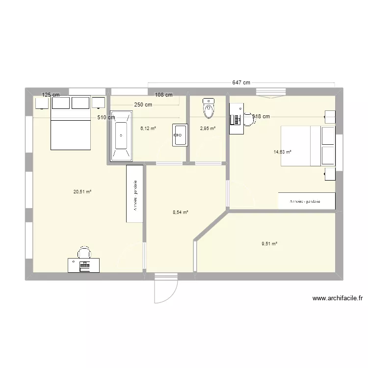  P&eacute;renchie. Plan de 
