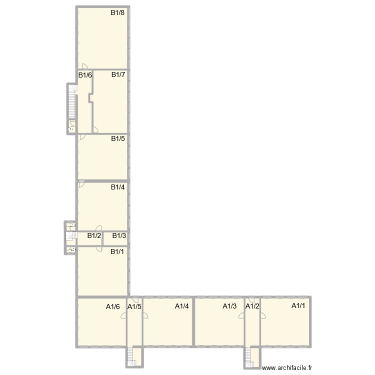 EFAN - A&B1er. Plan de 17 pièces et 593 m2