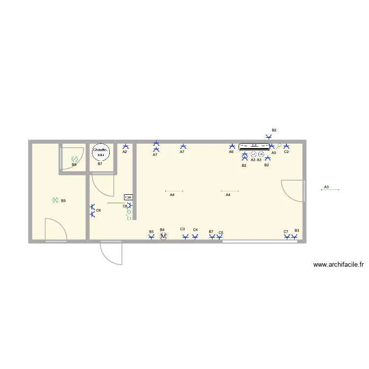 karting monteux. Plan de 4  et 28 m²