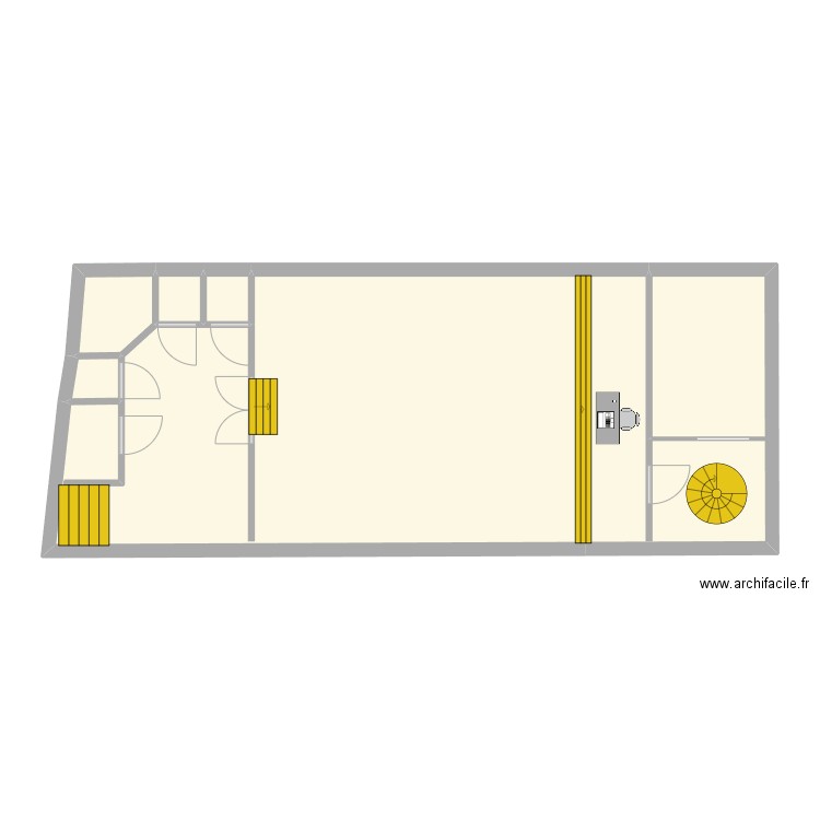 essai. Plan de 5 pièces et 79 m2