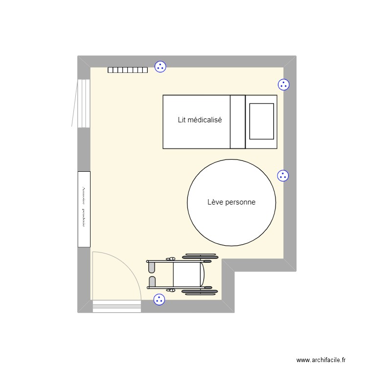 CHAMBRE L. Plan de 0 pièce et 0 m2