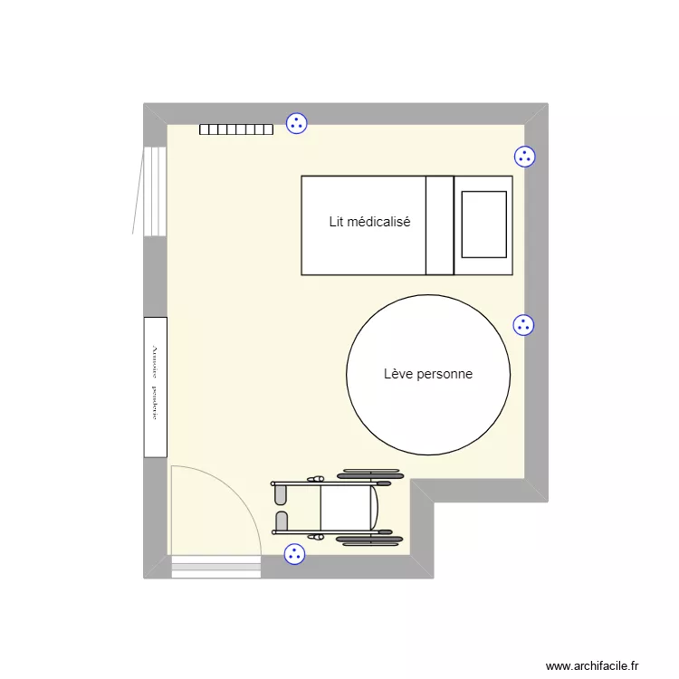 CHAMBRE L. Plan de 