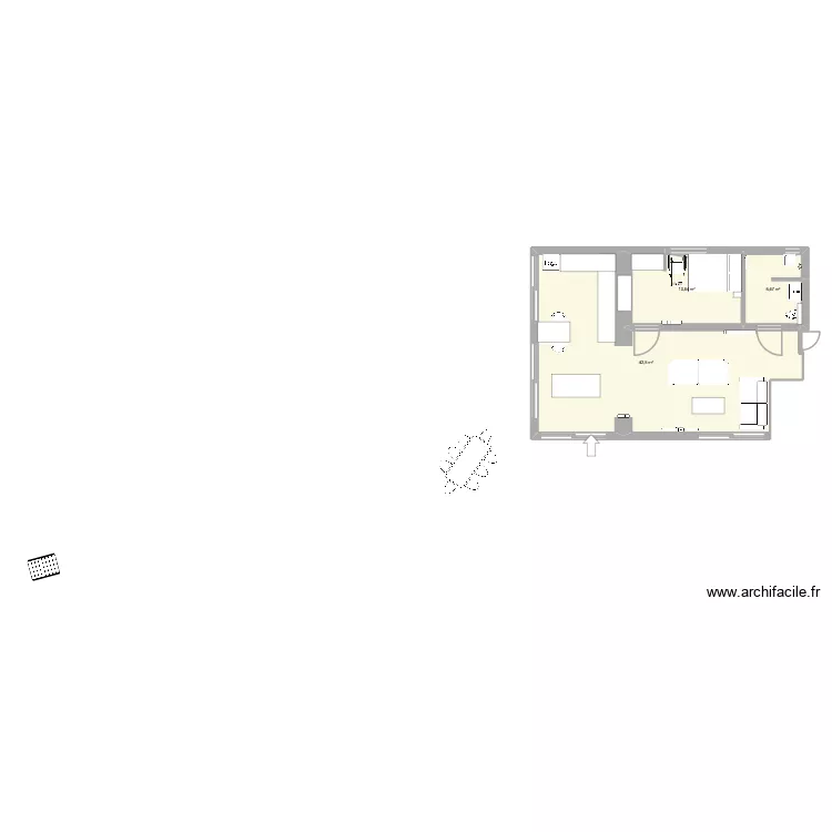 Appart 4e entier v2 - D Villars Apr&egrave;s Travaux. Plan de 3  et 59 m²