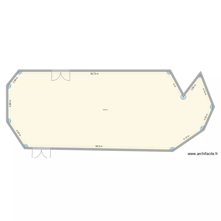 Cimeti&egrave;re de Marsas. Plan de 1 Pièce et 270 m²