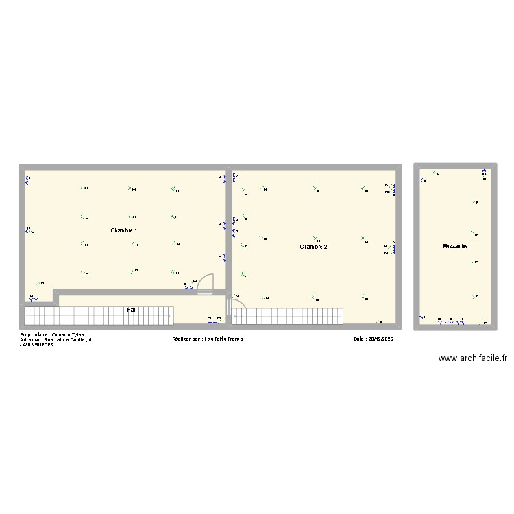 plan franki. Plan de 4 pièces et 170 m2