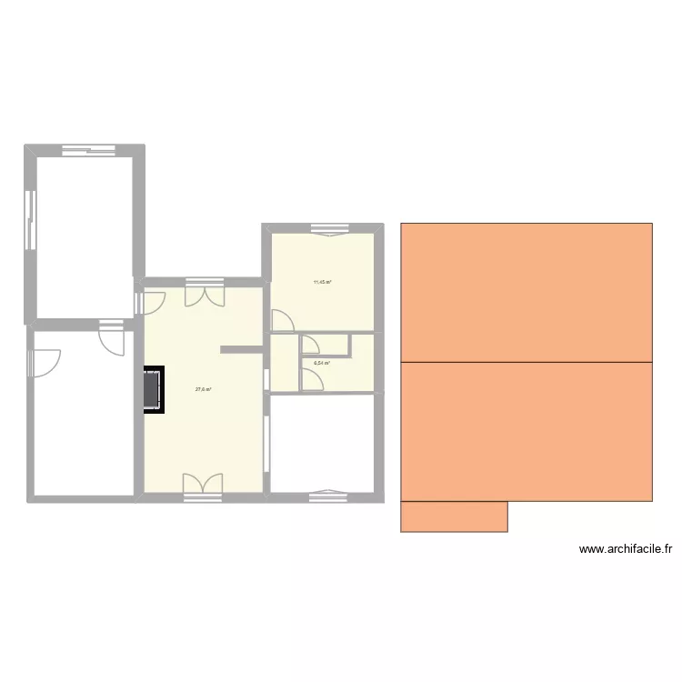 LPM projet 1. Plan de 3 et 46 m² LPM projet 1. Plan de 3 et 46 m²