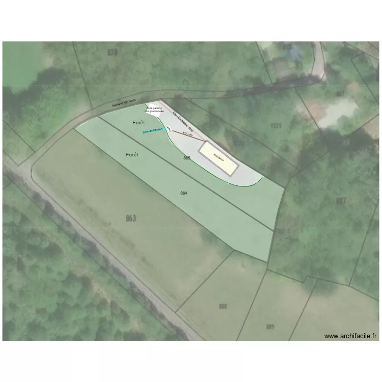 Plan de masse. Plan de 0 pièce et 0 m2