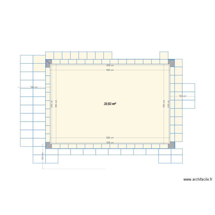 calepinage piscine. Plan de 0 pièce et 0 m2