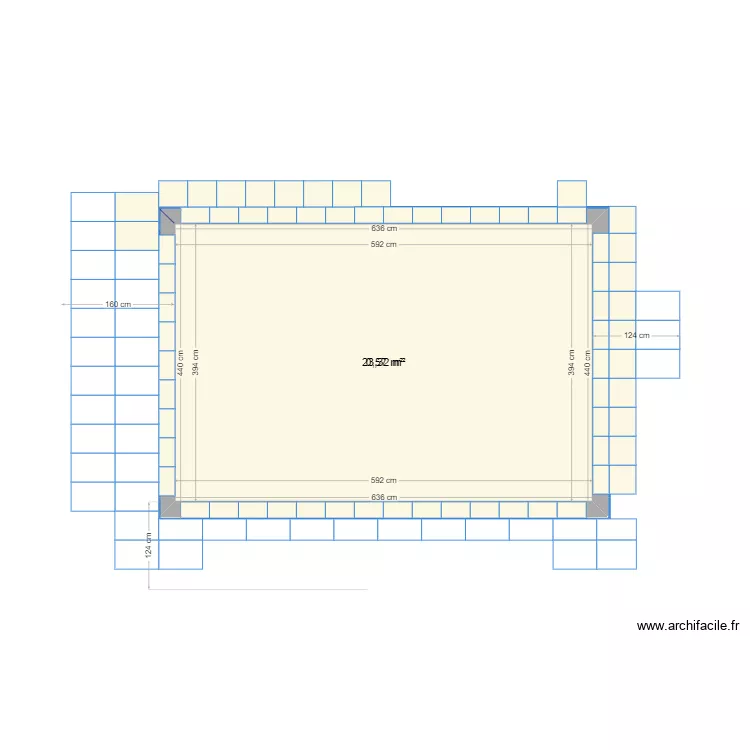 calepinage piscine. Plan de 