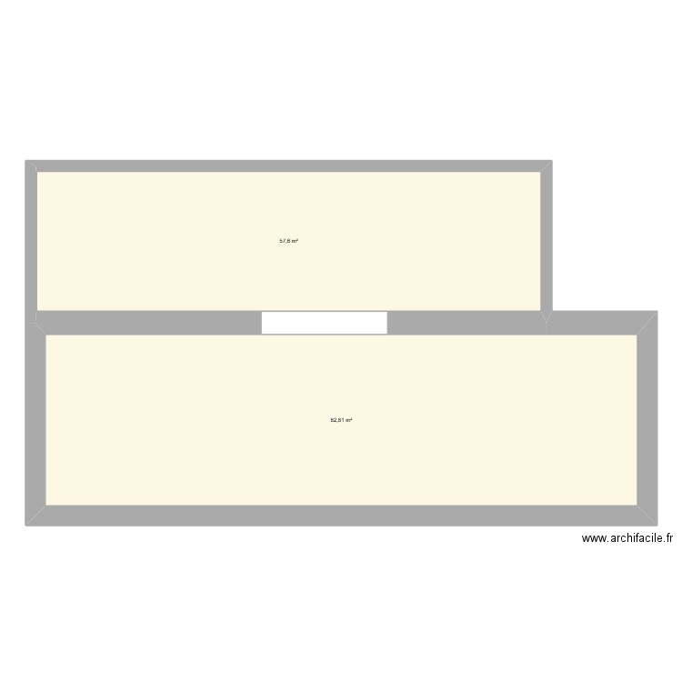 plan d'origine. Plan de 2 pièces et 140 m2