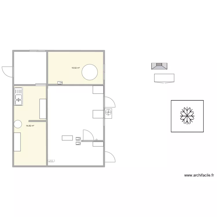 Salle abattage LBCB. Plan de 2 et 25 m² Salle abattage LBCB. Plan de 2 et 25 m²