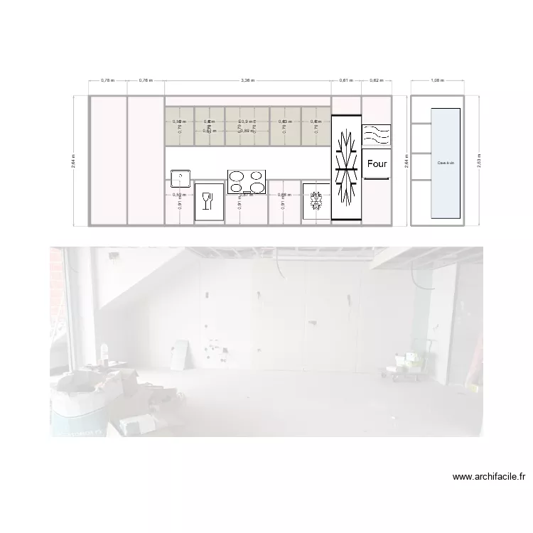SANTA POLA - Cuisine + electro 2026.01.18. Plan de 16  et 16 m²