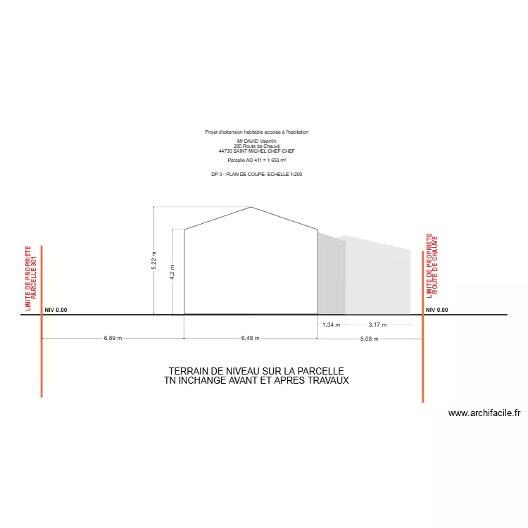 DP 3 EXTENSION VAL. Plan de 