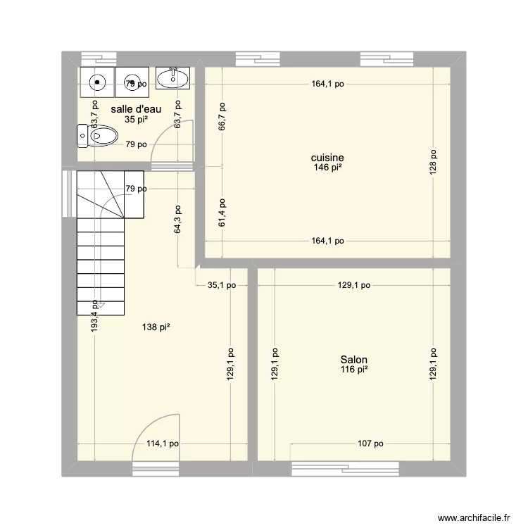 FLO RDC. Plan de 4  et 40 m²