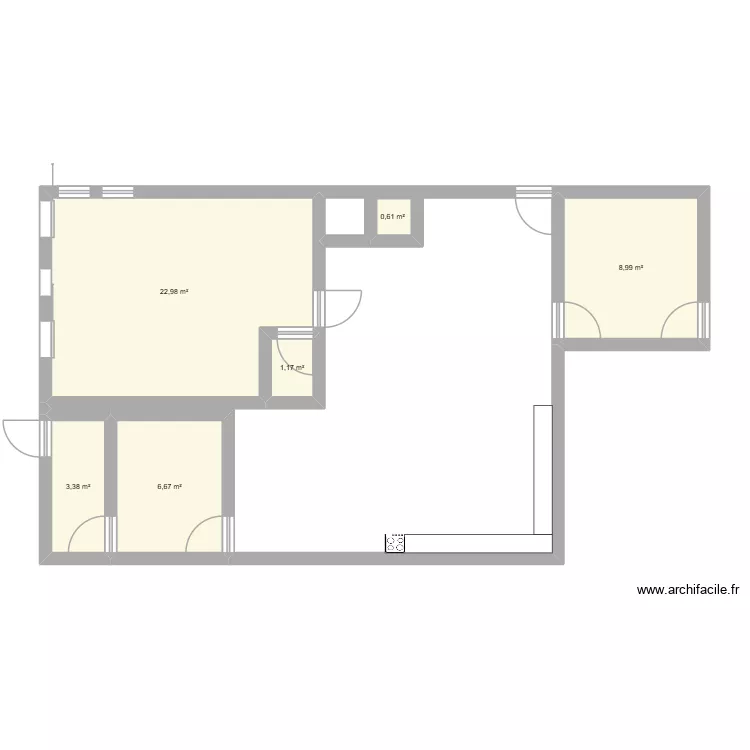 plan de labo. Plan de 6  et 44 m²