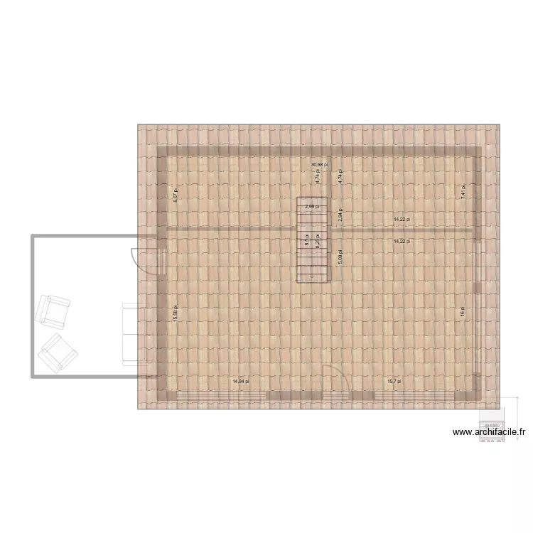 essaie dimenssion inverse demi étage bien partie a finir. Plan de 7 et 214 m² essaie dimenssion inverse demi étage bien partie a finir. Plan de 7 et 214 m²