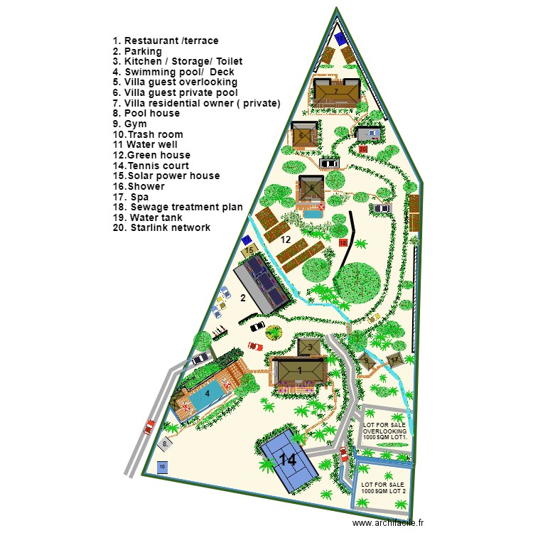 General view 2. Plan de 1 pièce et 822 m2