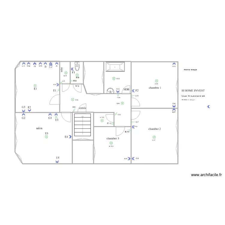 s/n lionard 4&eacute;m&eacute; &eacute;tage. Plan de 