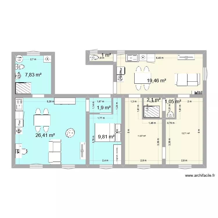 MENARD R+2 neuf. Plan de 10 et 94 m² MENARD R+2 neuf. Plan de 10 et 94 m²
