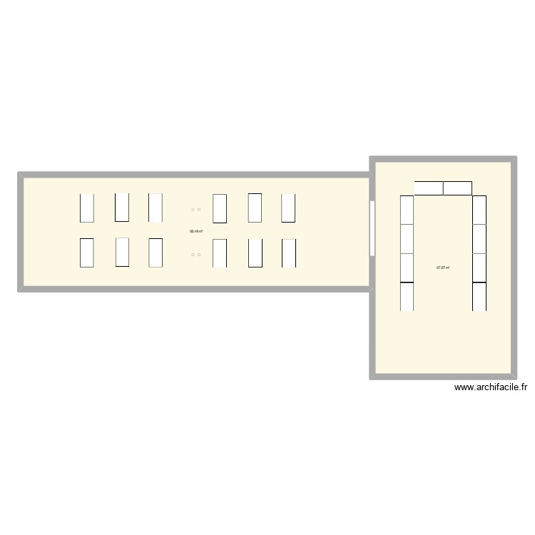 Bel étage config classe. Plan de 0 pièce et 0 m2 Bel étage config classe. Plan de 0 pièce et 0 m2