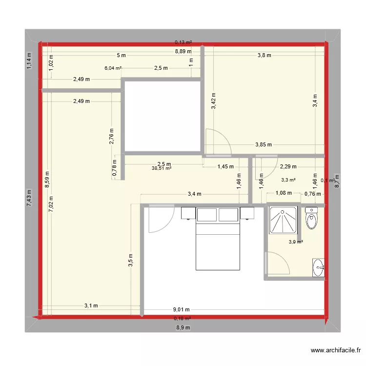 MAISON HAMBACH ESSAI. Plan de 