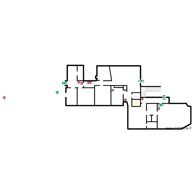 MAIRIE VENTAVON. Plan de 3 pièces et 9 m2