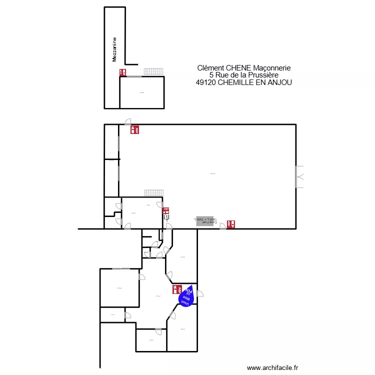 Plan Cl&eacute;ment Ch&eacute;n&eacute; Ma&ccedil;onnerie. Plan de 