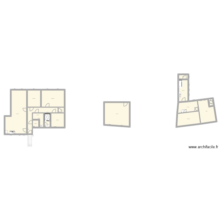 Premier investissement. Plan de 15 pièces et 177 m2