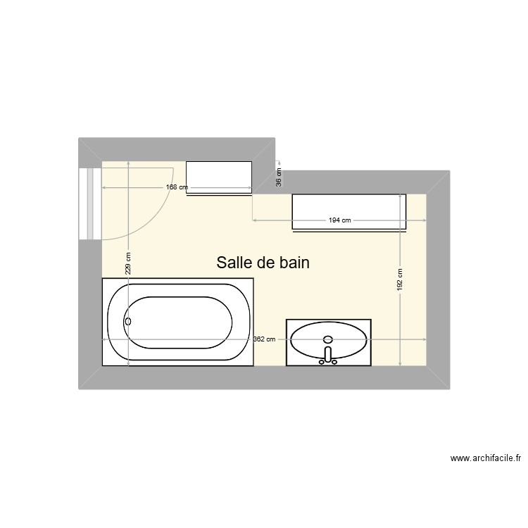 GAMAIN Marcel. Plan de 1 pièce et 8 m2