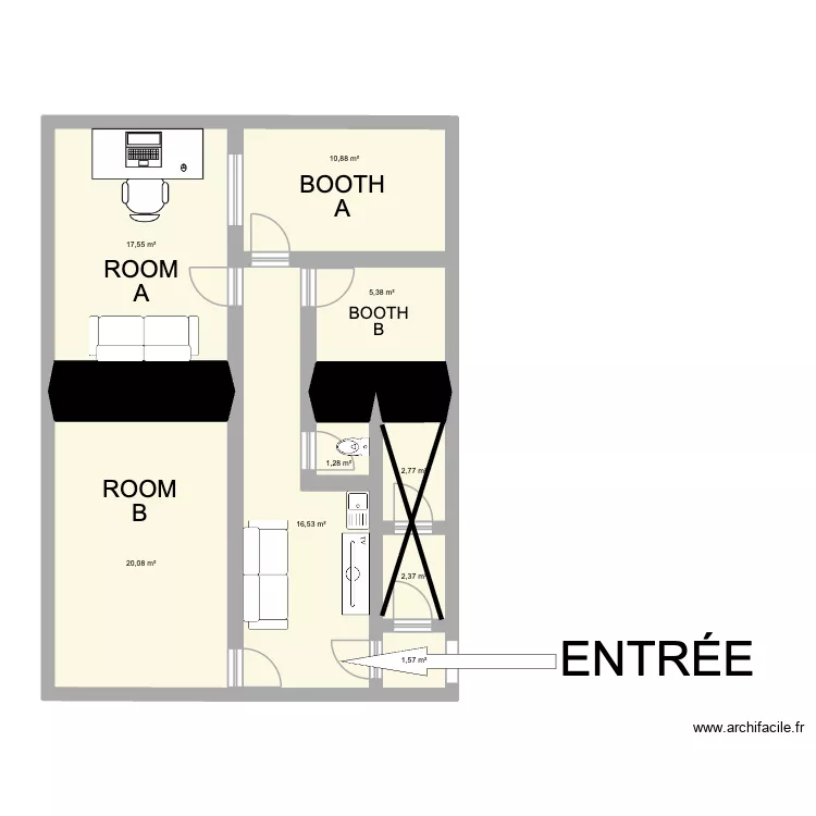 CAVES FB DU TEMPLE_STUDIO PANDREZZ_EXPORT. Plan de 9 et 78 m² CAVES FB DU TEMPLE_STUDIO PANDREZZ_EXPORT. Plan de 9 et 78 m²